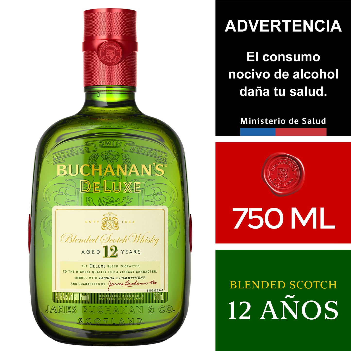 Buchanan Deluxe 75cl 12Y 12X01 (5012)
