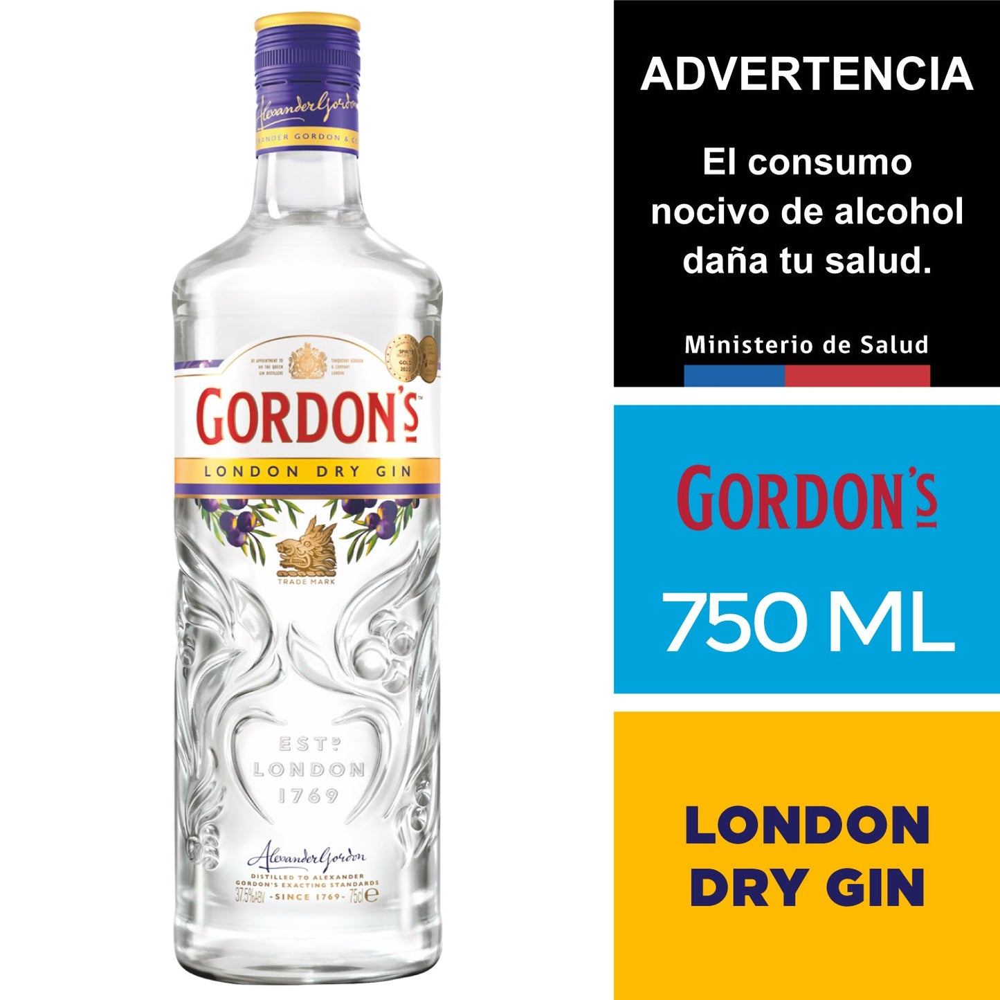 Gordons Dry Gin 75cl 12X01 (5012)