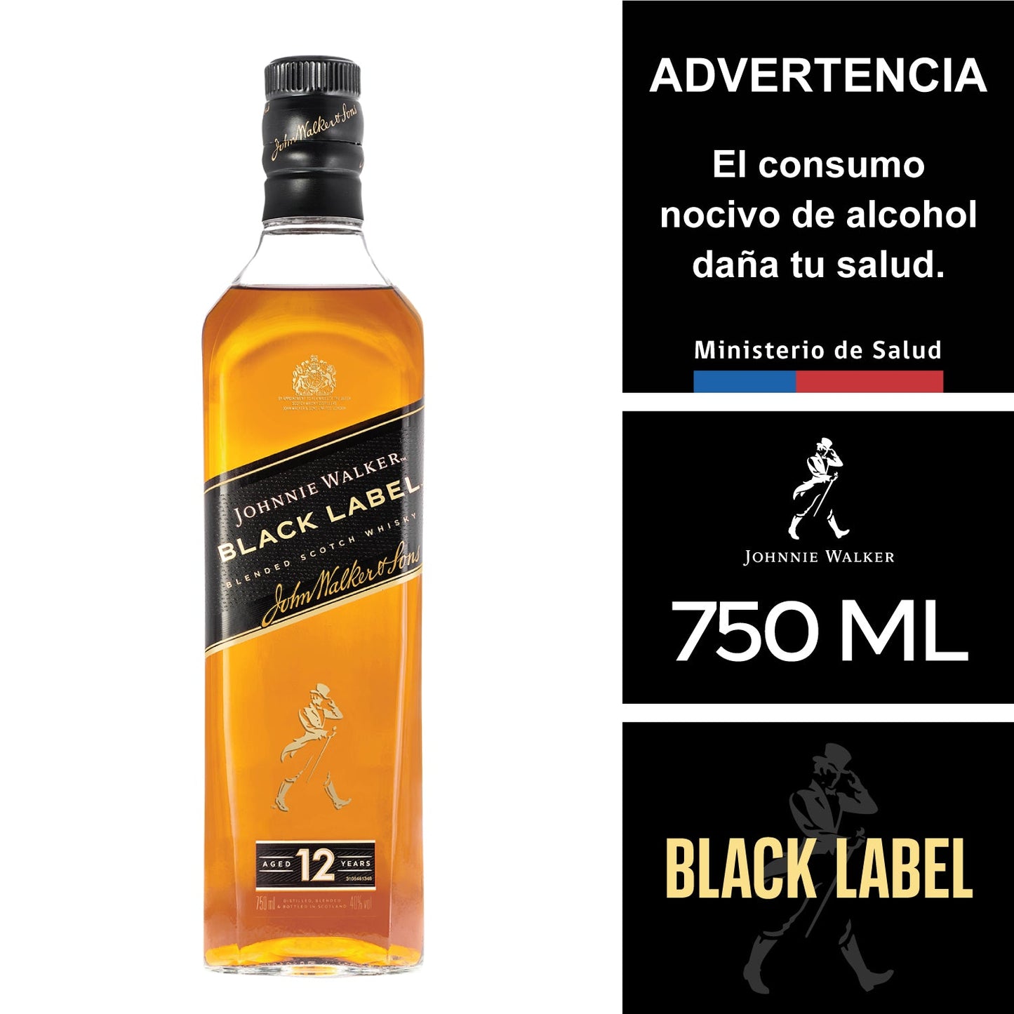 JW Black 75cl con alarma 12X01-W (5012)