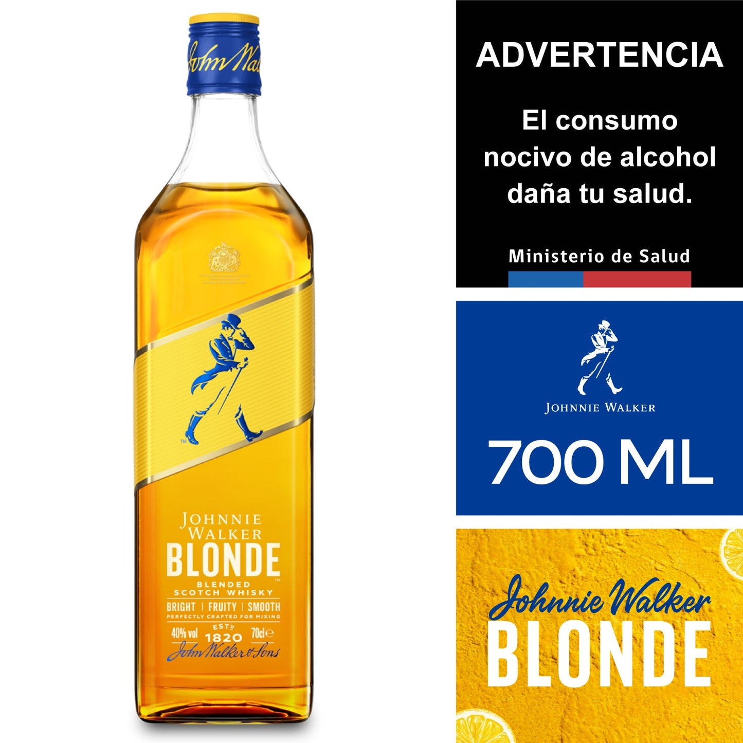 JW Blonde 75cl con alarm 12X01-W (5012)