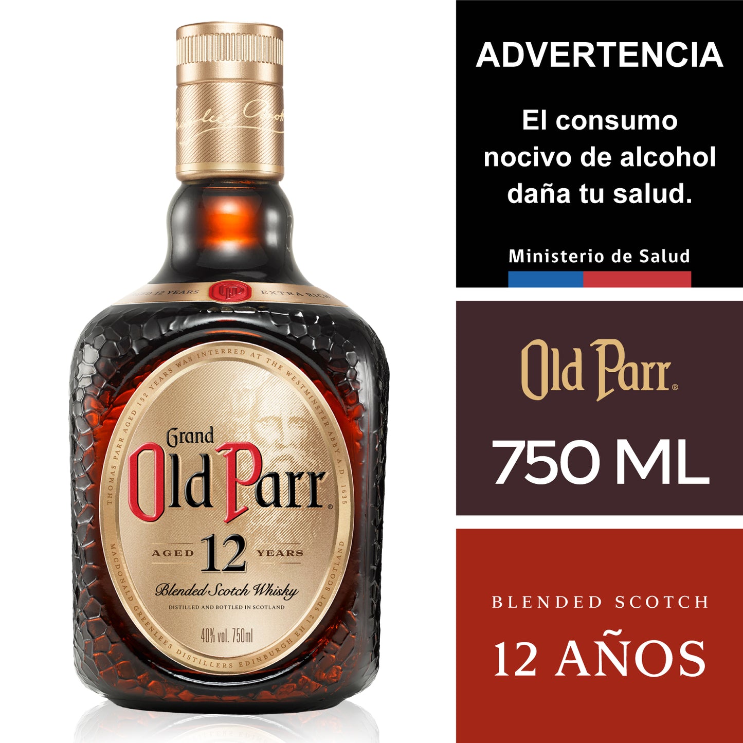 Old Parr 12Y Pk 75cl 12Y 12X01